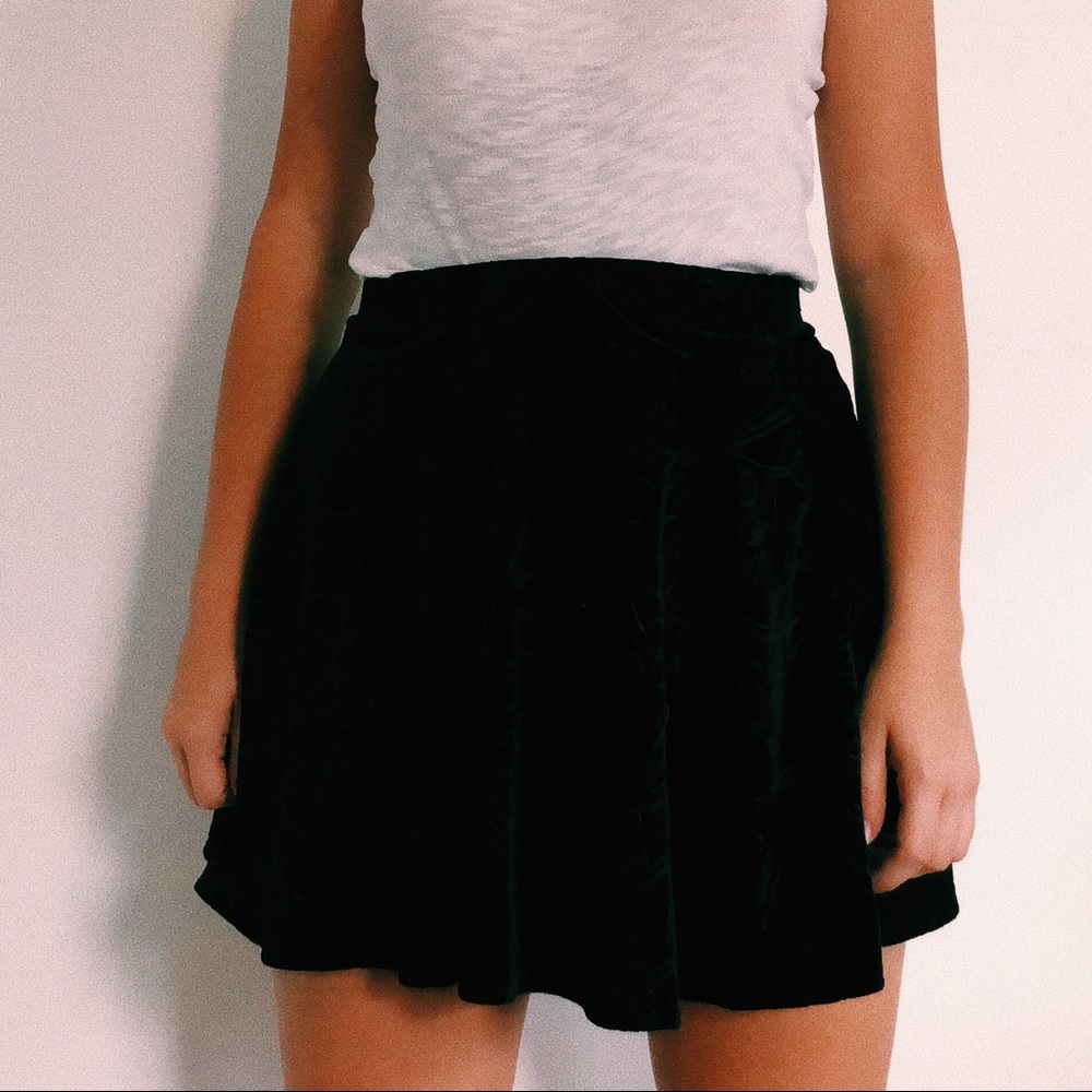velvet skirt